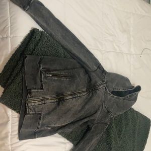 Allsaints Spitalfields men’s dark gray hoodie